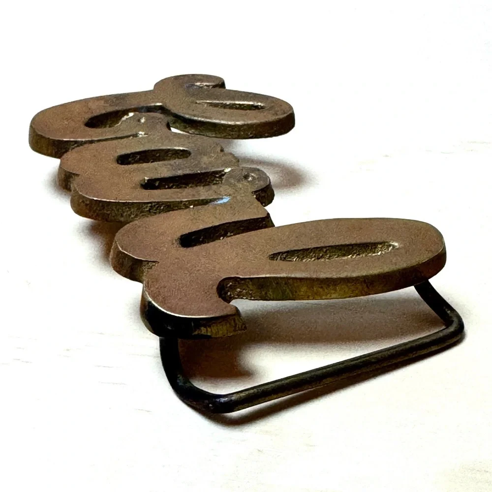 Vintage “CARL” Brass Belt Buckle